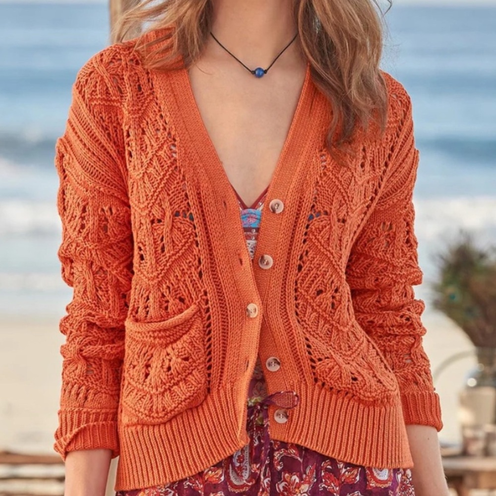 Sundance Aveline Chunky Knit Cardigan Sweater